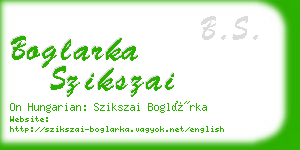 boglarka szikszai business card